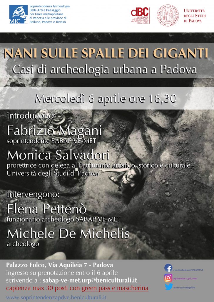 “Nani sulle spalle dei giganti”: la Soprintendenza racconta casi di archeologia urbana a Padova