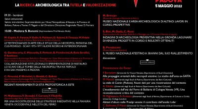 Sinergie – La ricerca archeologica tra tutela e valorizzazione: la Soprintendenza partecipa alla giornata di studi promossa dalla Società Archeologica Veneta Odv