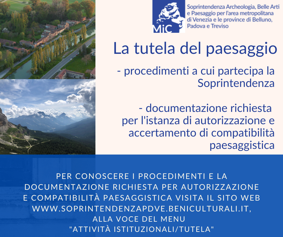 La tutela del paesaggio: una sezione del sito web dedicata ai procedimenti e alla documentazione richiesta per autorizzazione e accertamento di compatibilità paesaggistica
