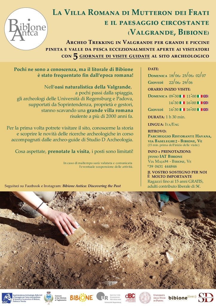 Archeo trekking: 5 giornate di visite guidate alla villa romana di Mutteron dei frari e la Valgrande di Bibione (Ve)