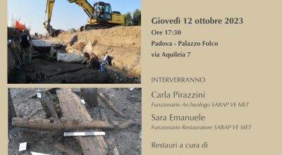 “Un giogo del Bronzo recente dalla palafitta di Via Comuna a Este (Pd). Archeologia e restauro”: il 12 ottobre in Soprintendenza si presentano i reperti lignei rinvenuti del sito palafitticolo di Este (Pd)