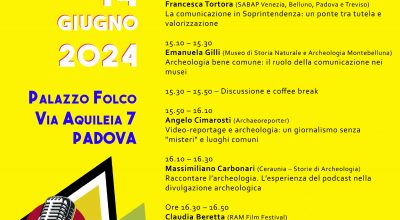 “Comunicare i beni culturali: dalla teoria alla pratica e… oltre”: un appuntamento pensato per i giovani antichisti dalla Società Archeologica Veneta in collaborazione con la Soprintendenza
