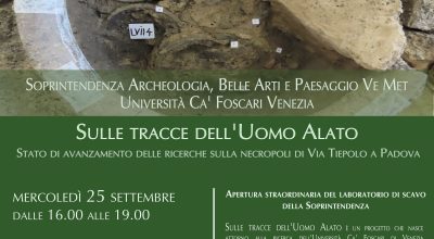 “Sulle tracce dell’uomo alato”: apertura straordinaria del laboratorio di scavo della Soprintendenza per scoprire le sepolture preromane della necropoli orientale di Padova