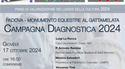 Padova | Monumento equestre al Gattamelata. La Campagna Diagnostica 2024 – L’appuntamento in Soprintendenza per conoscere il progetto di studio e analisi diagnostica