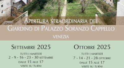 Visite guidate al giardino di Palazzo Soranzo Cappello a Venezia nei mesi di settembre e ottobre