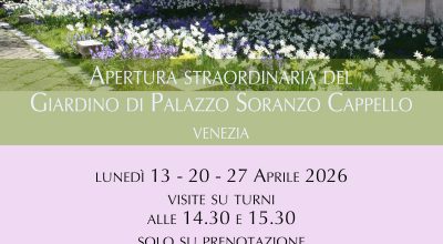 Visite guidate al giardino di Palazzo Soranzo Cappello a Venezia nel mese di aprile