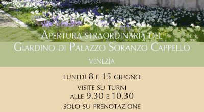 Visite guidate al giardino di Palazzo Soranzo Cappello a Venezia nel mese di giugno