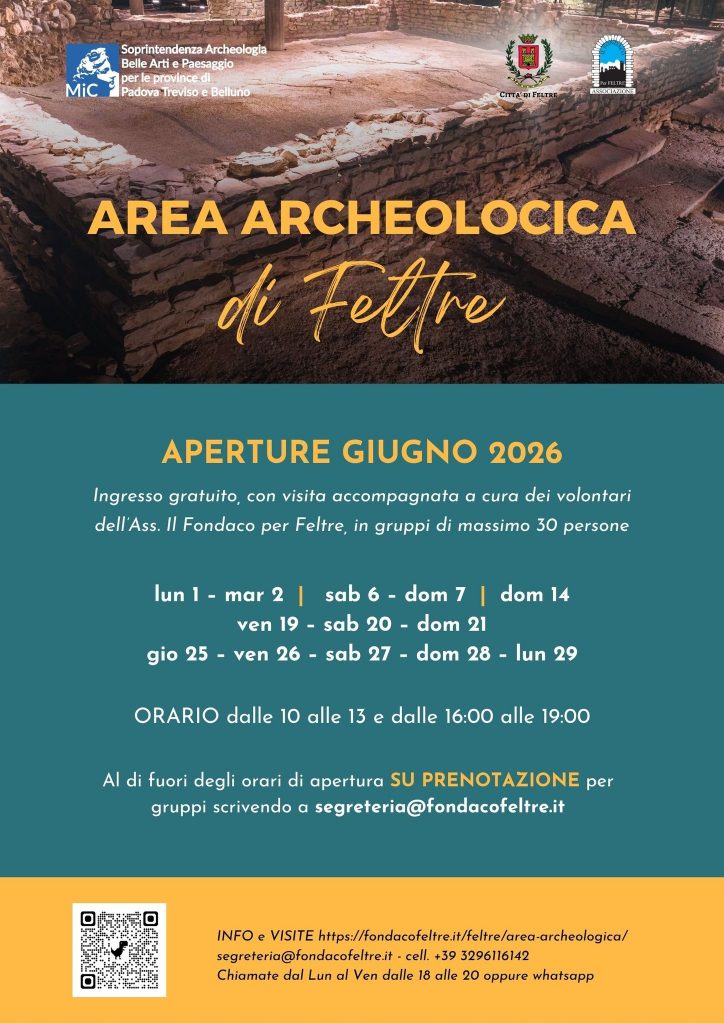 Area archeologica di Piazza Duomo a Feltre: apertura al pubblico e visite accompagnate nel mese di giugno