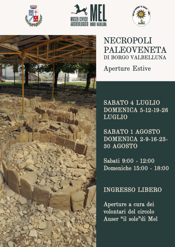 Visite gratuite alla necropoli di Mel (Borgo Valbelluna, Bl) nei mesi di luglio e agosto