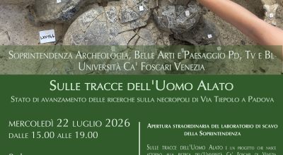 “Sulle tracce dell’uomo alato”: apertura straordinaria del laboratorio di scavo della Soprintendenza per scoprire le sepolture preromane della necropoli orientale di Padova