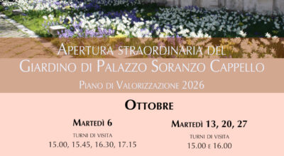 Visite guidate al giardino di Palazzo Soranzo Cappello a Venezia nel mese di ottobre